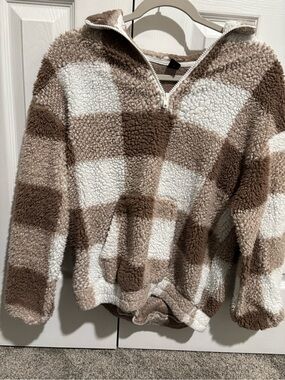 Shein Cropped Quarter Zip Sweater